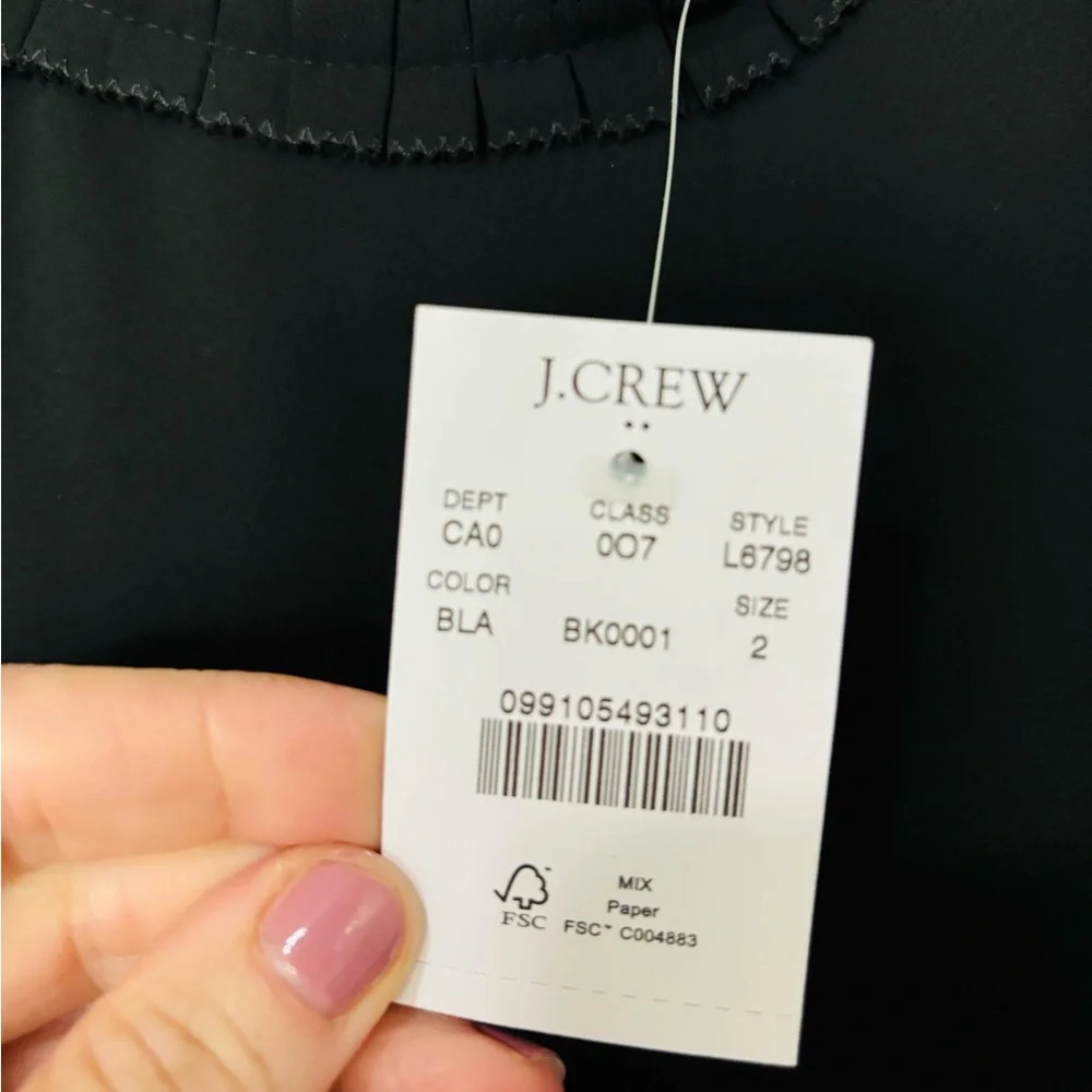J. Crew Black Scoop Neck Sleeveless Tank Top - Picture 3 of 4